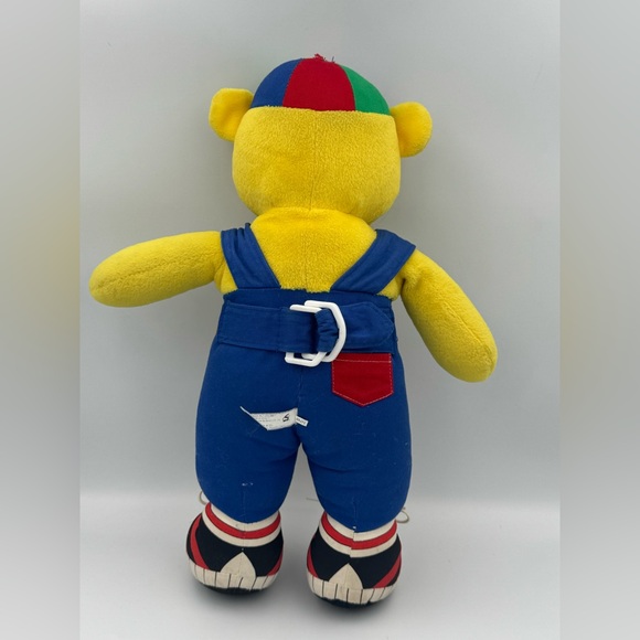 Vintage GUND Teach Me Yellow Teddy Bear Plush Toy Tactile Learning Educational - Picture 2 of 13
